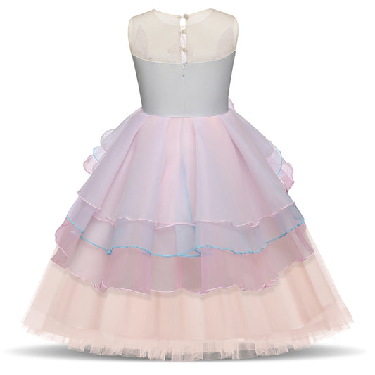 LIL MISS -  Unicorn - Tulle - Blush - Girls Dress