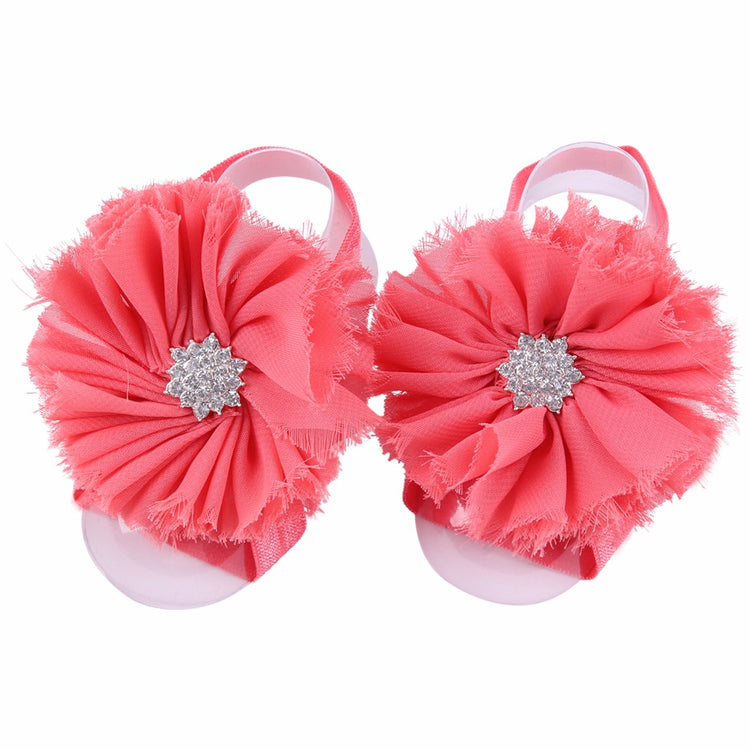 Starburst Barefoot Baby Sandals with Matching Headband