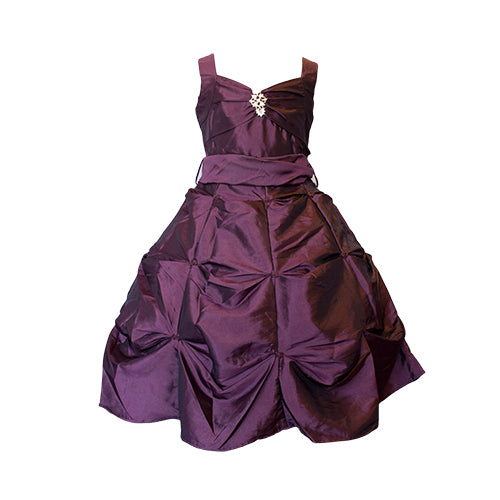 LIL MISS -  Heather - Eggplant - Girls Dress