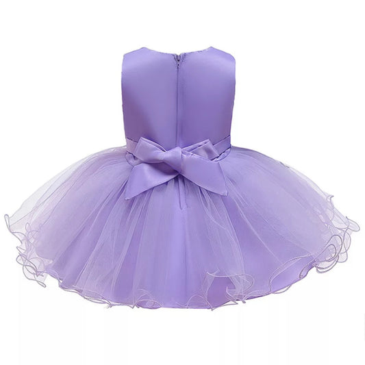1st Birthday Signature Dress - PURPLE