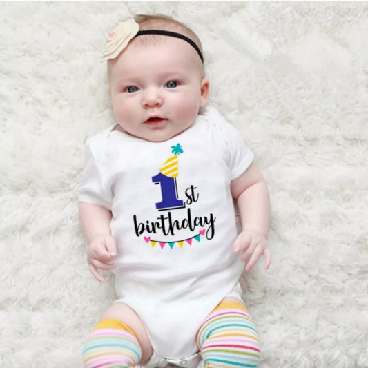 1st Birthday Signature Dress - BLUE