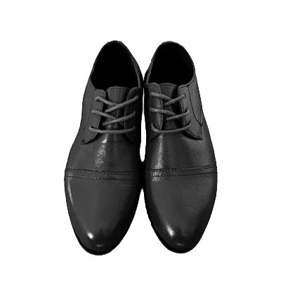 LIL MR - Boys Shoe Lace Up - Black Patent