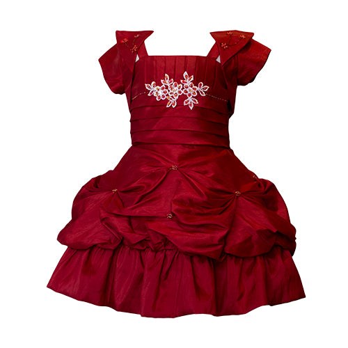 LIL MISS -  Nia - Burgundy - Girls Dress