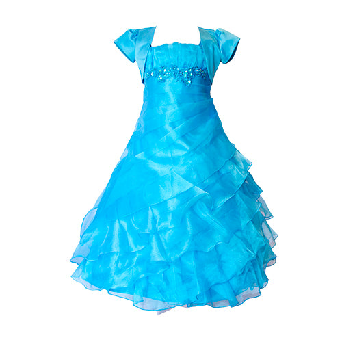 LIL MISS -  Octavia - Turquoise - Girls Dress