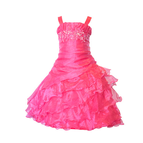 LIL MISS -  Octavia - Hot Pink - Girls Dress