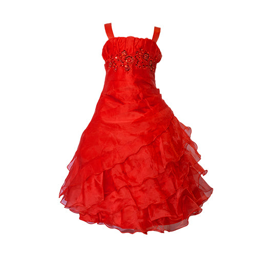 LIL MISS -  Octavia - Red - Girls Dress