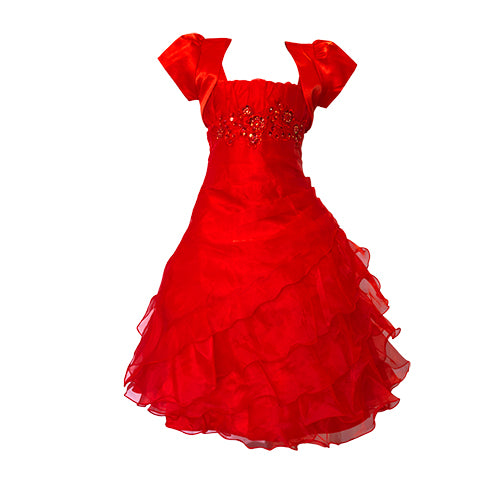 LIL MISS -  Octavia - Red - Girls Dress