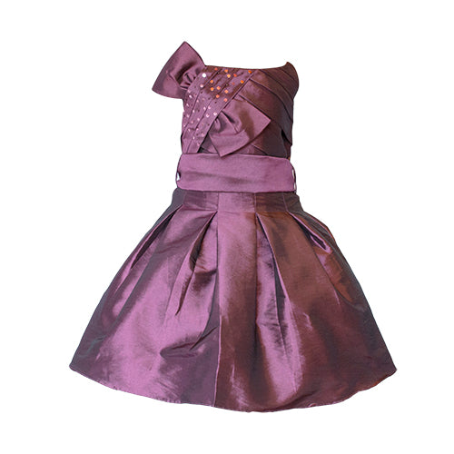 LIL MISS -  Paris - Eggplant - Girls Dress