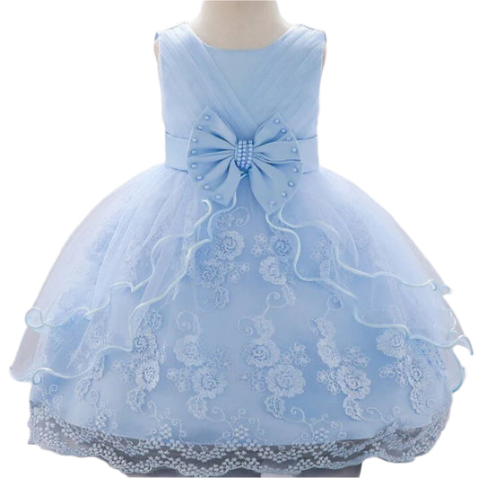 1st Birthday Signature Dress - BLUE