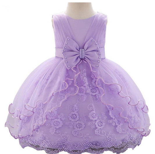 1st Birthday Signature Dress - PURPLE
