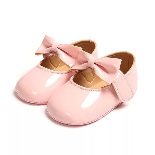 LIL MISS -  Pink Patent Bow Baby Shoe 12 Months