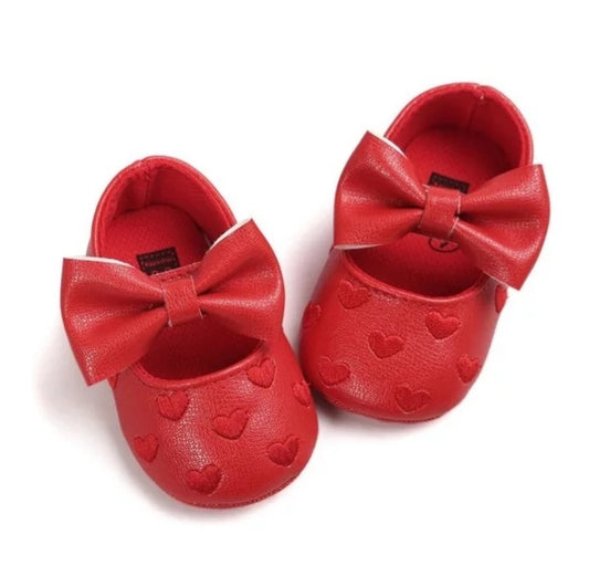 LIL MISS -  Red Bow Baby Shoe 12 Months