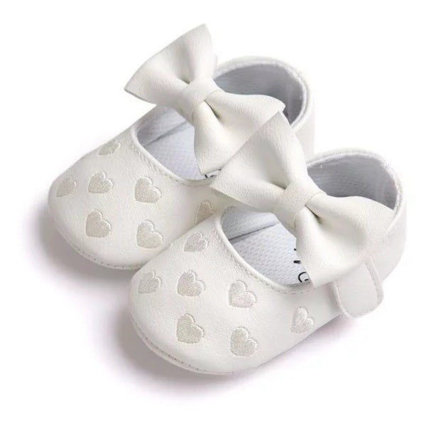 LIL MISS -  White Bow Baby Shoe 12 Months