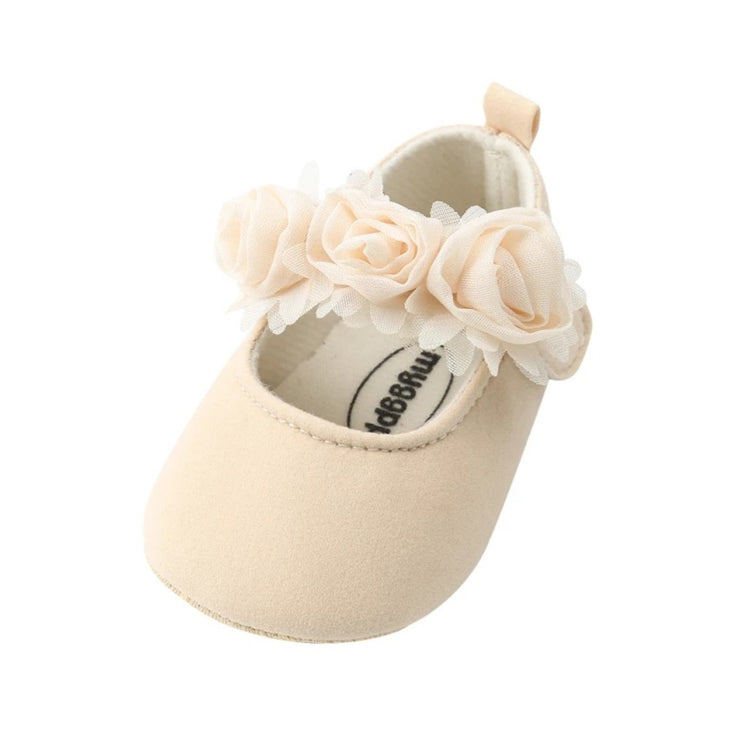 LIL MISS -  Ivory Flower Baby Shoe 12 Months