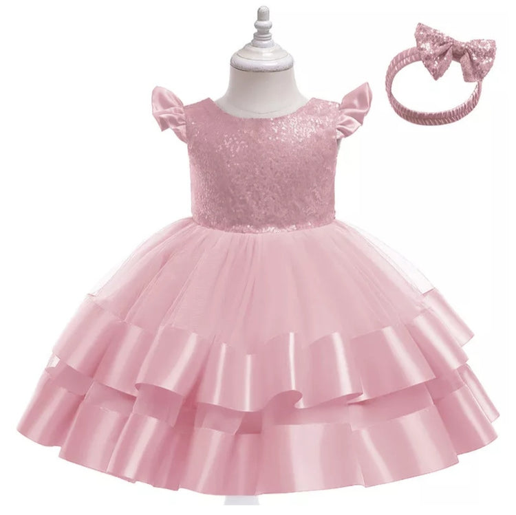 1st Birthday Signature Dress  - PINK