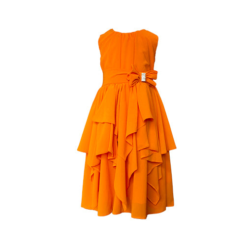 LIL MISS -  Vienna - Orange - Girls Dress
