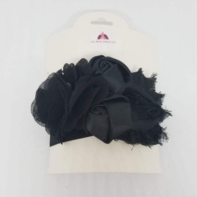 LIL MISS -  Flower Headband- Black