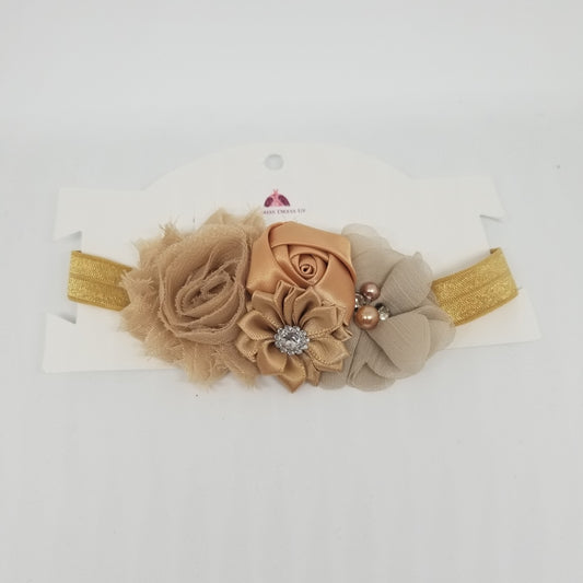 LIL MISS -  Flower Headband- Bronze