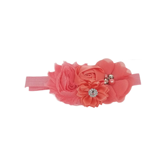 Flower Headband- Coral