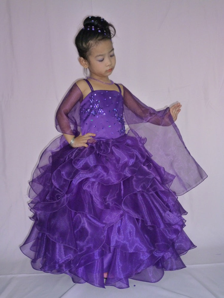LIL MISS -  Heidi - Purple - Girls Dress