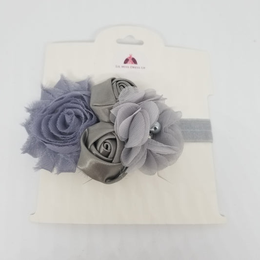 LIL MISS -  Flower Headband- Grey