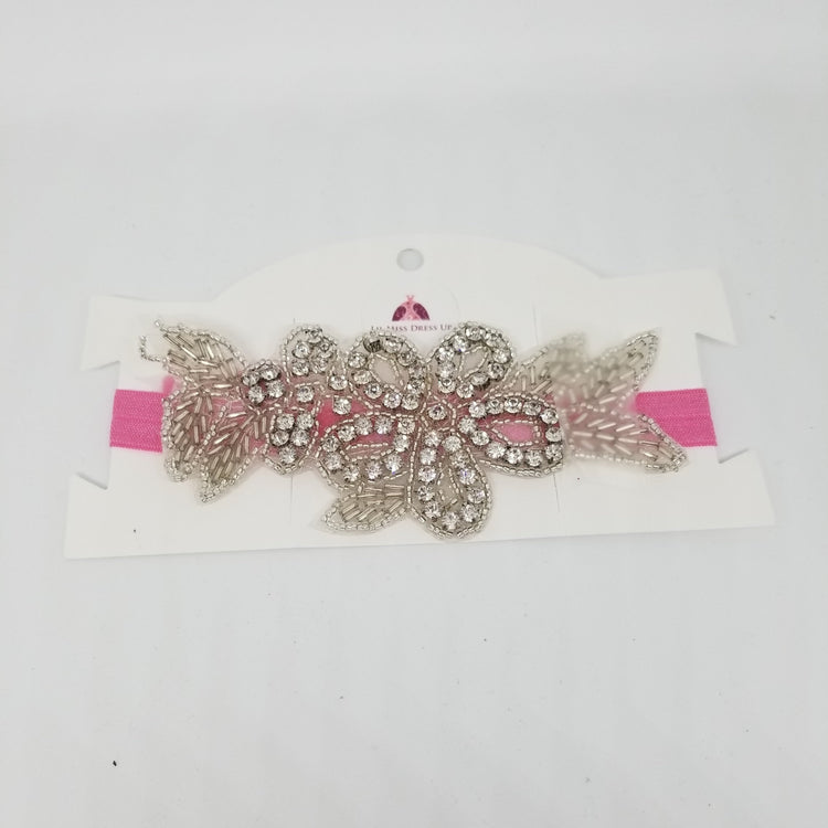 LIL MISS -  Jeweled Headband- Hot Pink