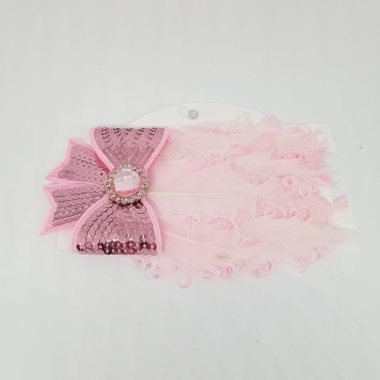 LIL MISS -  Feather Headband- Light Pink