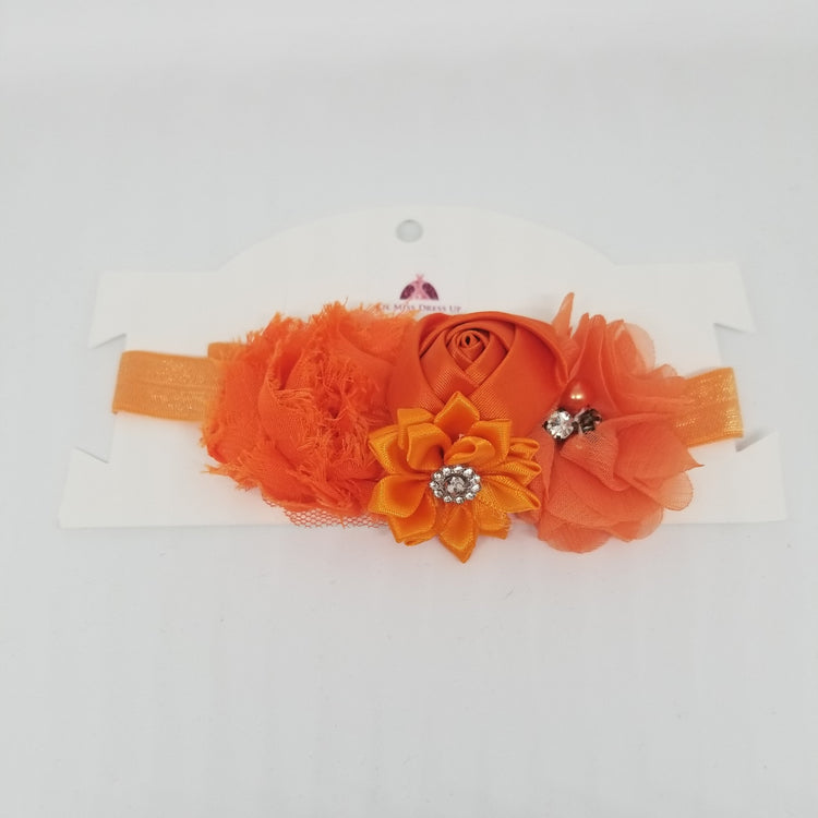 LIL MISS -  Flower Headband- Orange