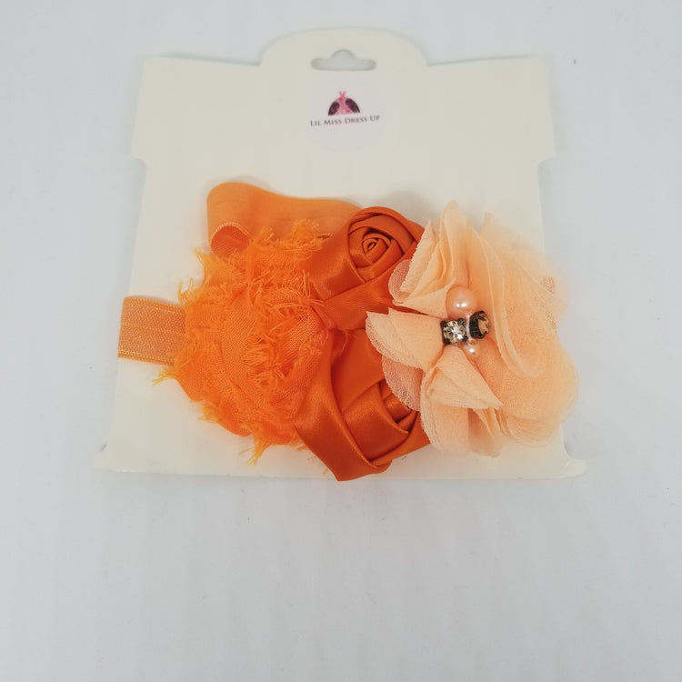 LIL MISS -  Flower Headband- Orange