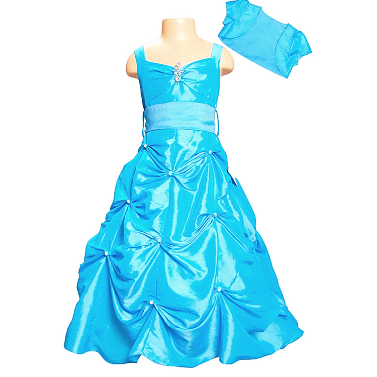 LIL MISS -  Heather - Turquoise - Girls Dress