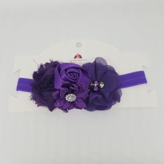 LIL MISS -  Flower Headband- Purple