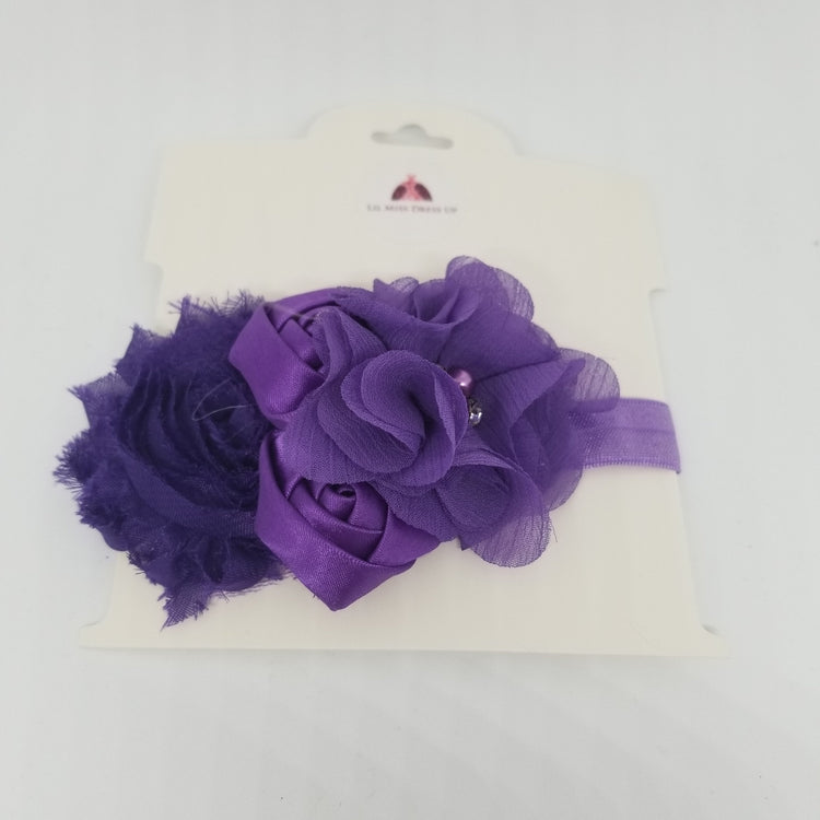 LIL MISS -  Flower Headband- Purple