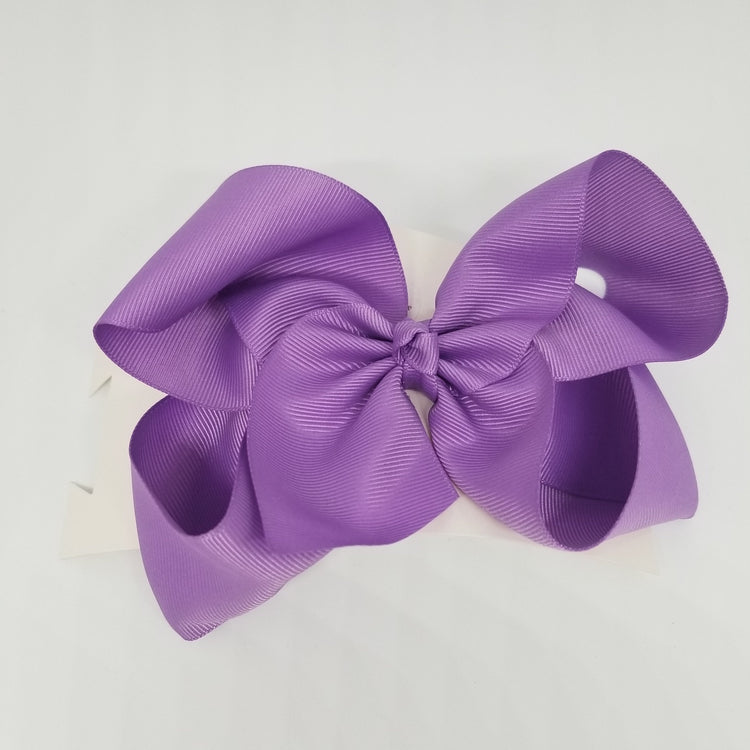 LIL MISS -  Large Bow Hair Clip- Purple