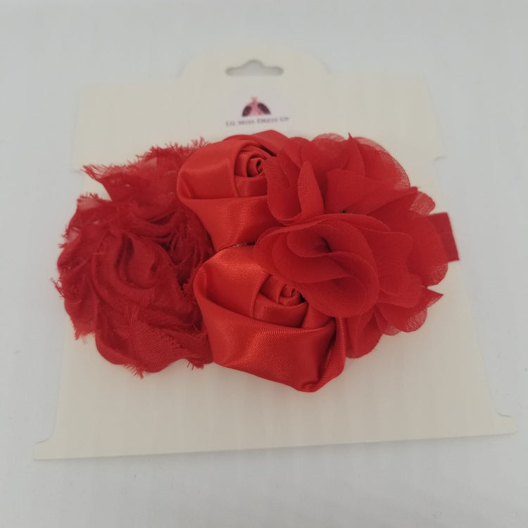LIL MISS -  Flower Headband- Red