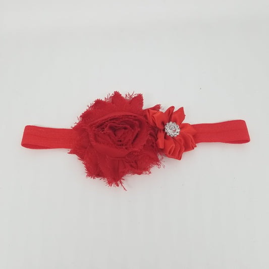 LIL MISS -  Flower Hairband- Red