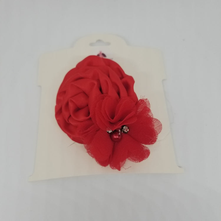 LIL MISS -  Flower Hairband- Red