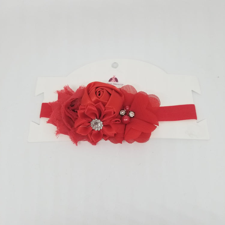 LIL MISS -  Flower Headband- Red