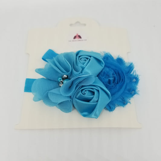 LIL MISS -  Flower Headband- Turquoise