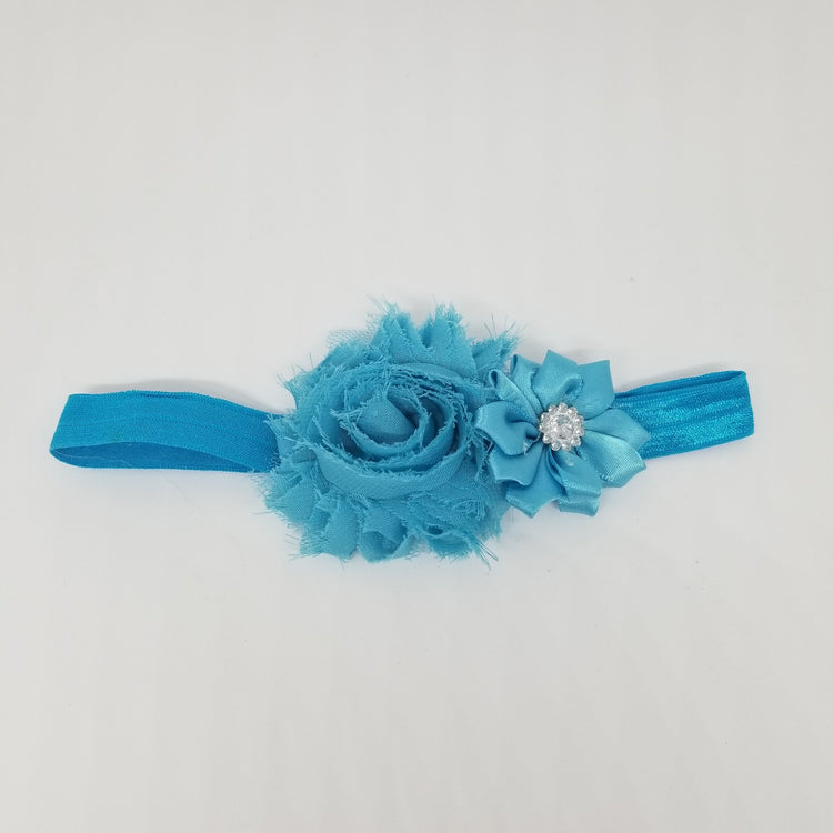 LIL MISS -  Flower Hairband- Turquoise