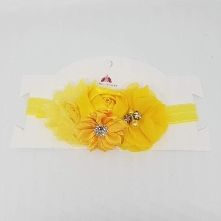 LIL MISS -  Flower Headband- Yellow