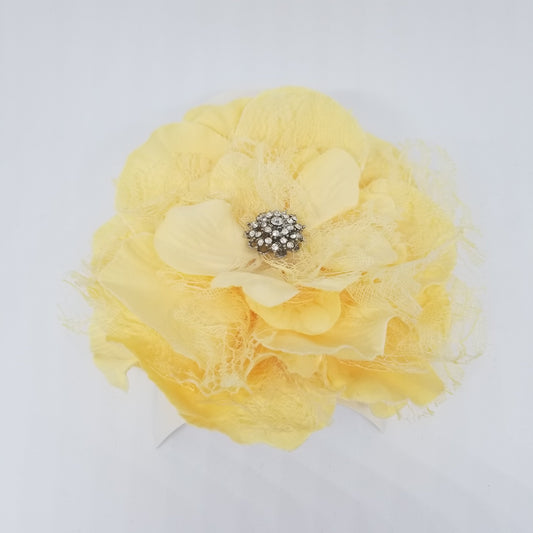 LIL MISS -  Single Bloom Lace Headband- Yellow