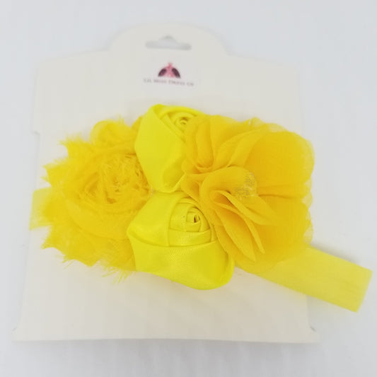 LIL MISS -  Flower Headband- Yellow